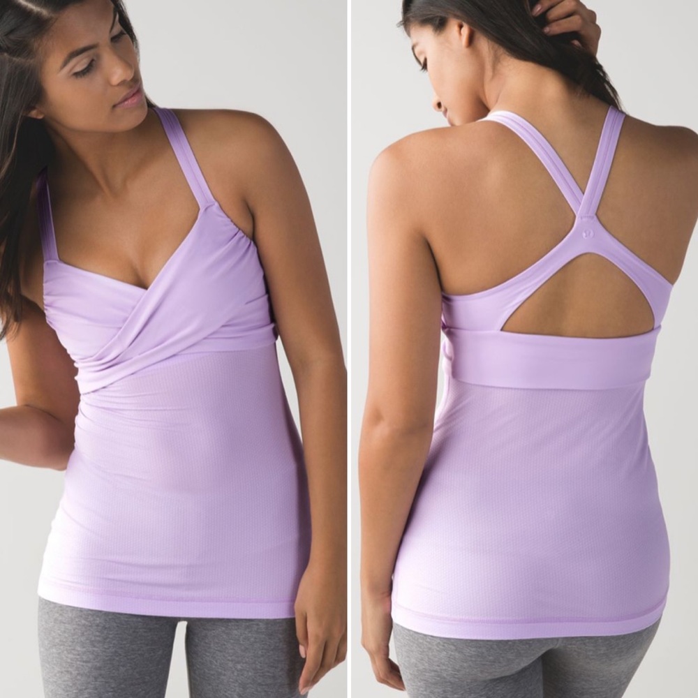 Lululemon Lilac Wrap It Tank Purple Lavender